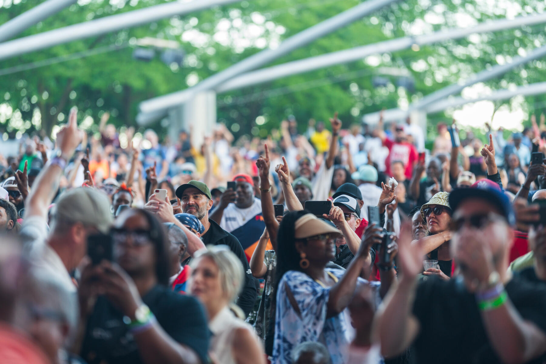 Chicago House Music Festival attendees enjoying the music